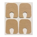 Aetna Foot Products - Adesive Felt U-Shaped Callus o Toe Pads, Confezione da 100, 1/8" Thick