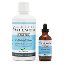 Ultra Silver® Colloidal Silver | 1.000 PPM, 32 Oz (946mL) | Mineralische Beilage | True Colloidal Silver - 4 oz Dropper Bottle (Empty) Included for Dispensing!