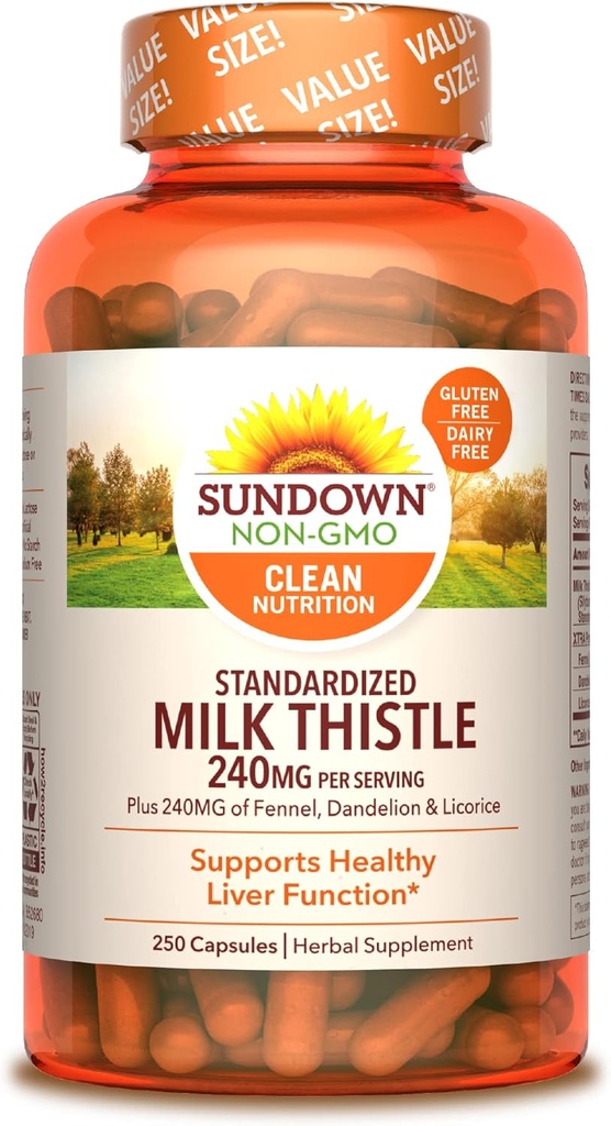 Sundown Milk Thistle, 250 Kapseln