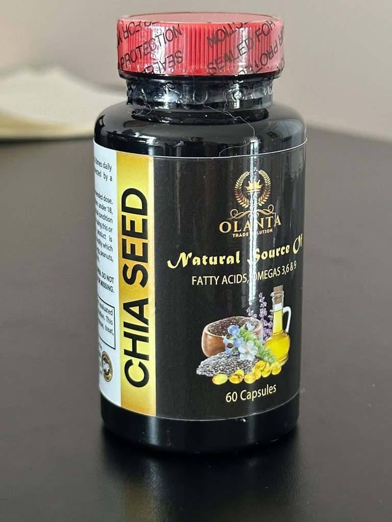Omega 3 Fettsäuren für Frauen - CHIA Seed - Energieergänzungsmittel für Menopause, Verdauungsenzyme für Frauen, Chia Seeds mit Omega-3-1 Flasche 60 Softgels