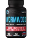 Premium Wormwood Extrakt Kapseln - 5 Monate Versorgung für Immun - 12 Kräuter gemischt mit schwarzen Walnussblättern, Ingwer, Turmeric & More - 150 Zähler