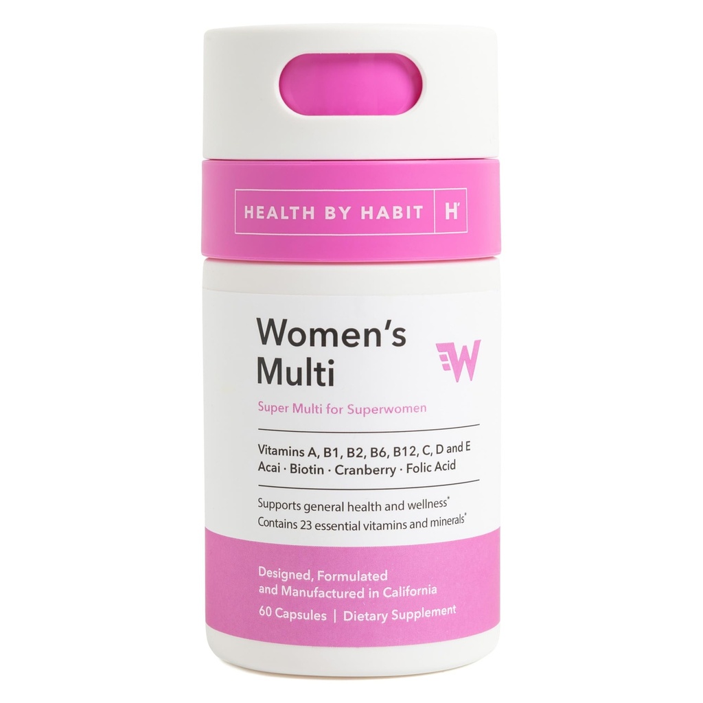 Salute per Habit Femminile Multi Supplemento (60 Capsule) - 23 Vitamine e Minerali Essenziali, Supporti Salute Generale & Benessere, Non OGM, Zucchero Libero (1 Confezione)