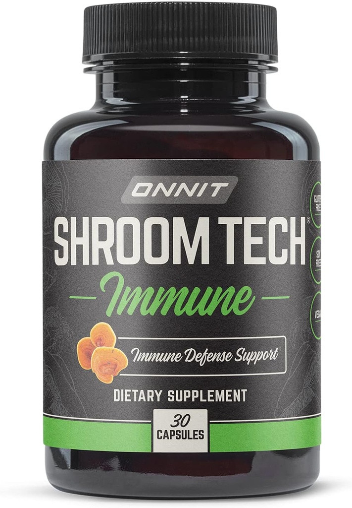 Onnit Shroom Tech Immune: Supplément quotidien de soutien immunitaire avec Chaga Mushroom (30ct)