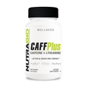 NutraBio CaffPlus, caféine double source avec Theanine pour une énergie saine - 60 capsules végétales