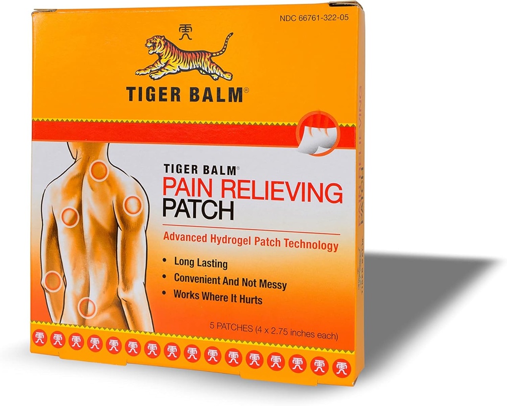 Tiger Balm Pain Relieving Patch, 5 Zähler