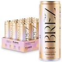 BREZ FLOW Lion’s Mane Mushroom Drink, 12-Pack, Non Infuse, Adaptogens, Alleviare, Alzare e Sociale, Spumante Lemon Elderflower Tonic 12 Fl oz