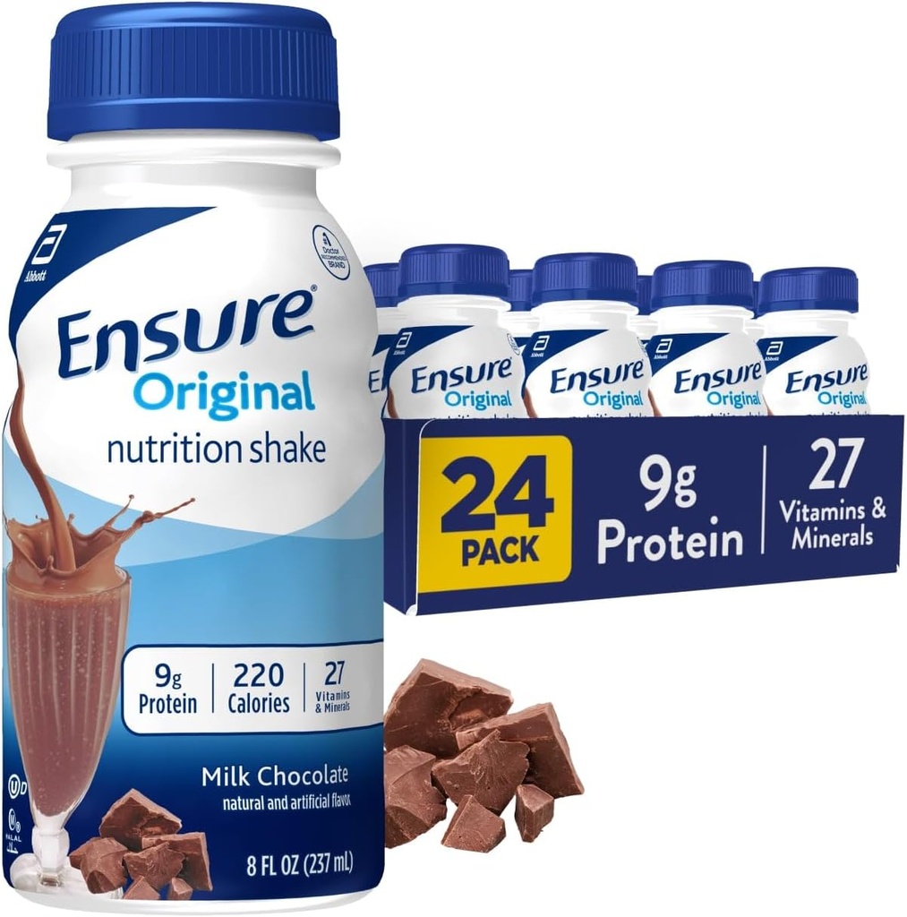 Gewährleistung Original Nutrition Shake mit 9 Gramm Protein, Meal Replacement Shakes, Milk Chocolate, 8 fl oz, 24 Count