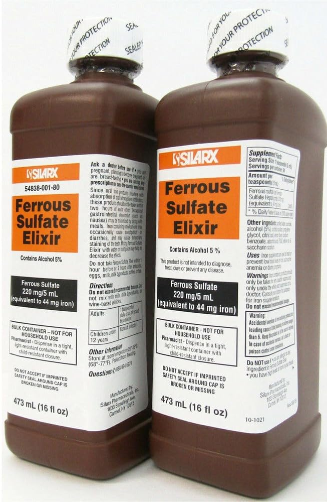Sulfat Elixir 220mg/5mL 16oz Flasche - 4 Pack