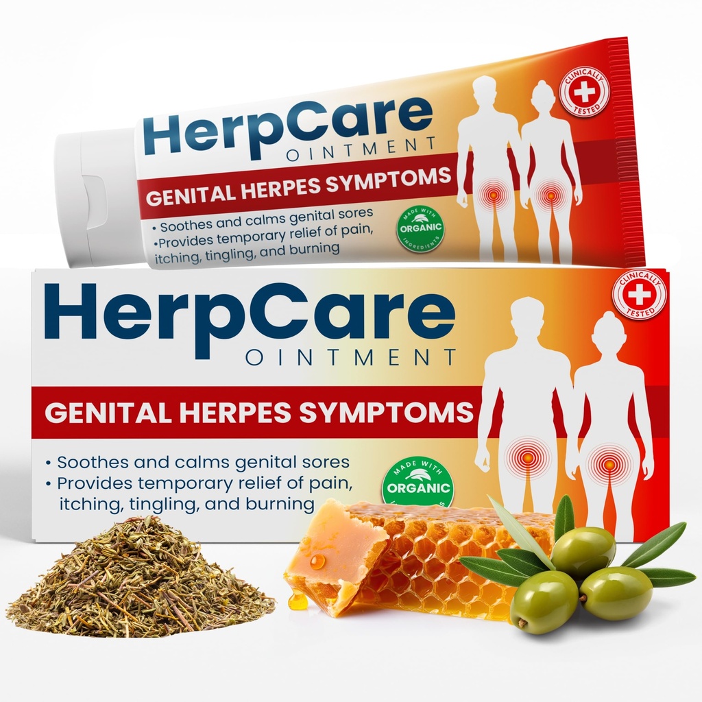 Herpes Genital Behandlung | Herpcare Fast Acting Ointment | Kann auf Kalte Sore | Homöopathische Medizin | Beruhigt Juckreiz, Tingling & Burning | Relief von den Symptomen von Genital Sore verwendet werden