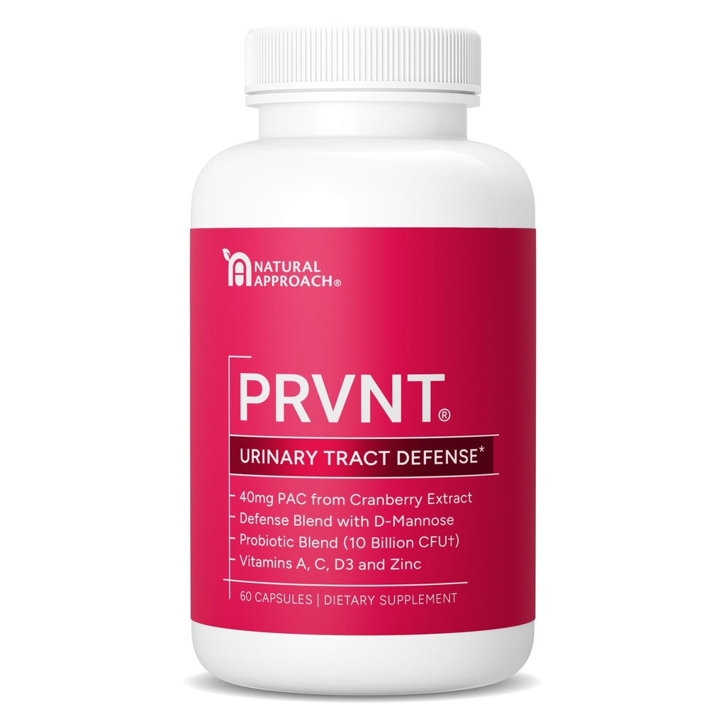 Défense du piège urinaire avec Cranberry PAC, D-Mannose, Probiotiques et Vitamines.