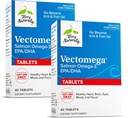 Terry Vectomega naturellement - Supplément avec EPA & DHA - Comprimés Oméga-3 pour le soutien de la santé du cerveau et du coeur - Supplément nutritionnel avec acides gras essentiels et peptides - 60 comprimés (paquet de 2)