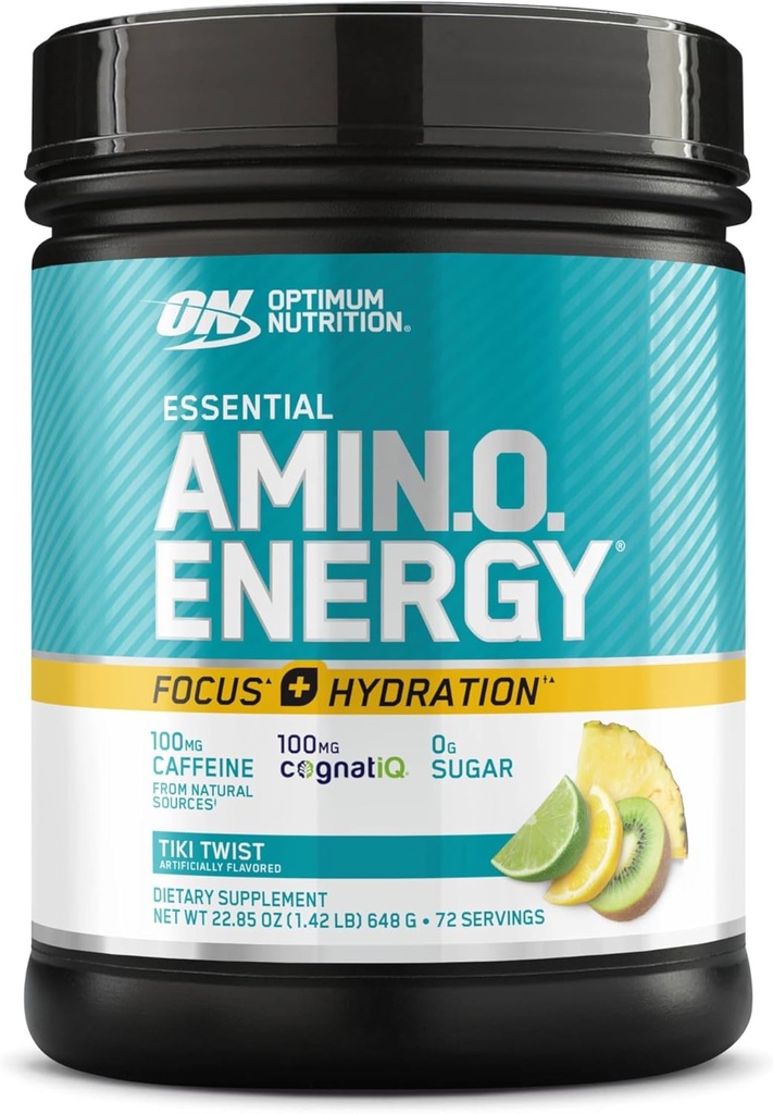 Optimum Nutrition Essential Amino Energy Focus + Hydration, Tiki Twist, 72 Servierungen