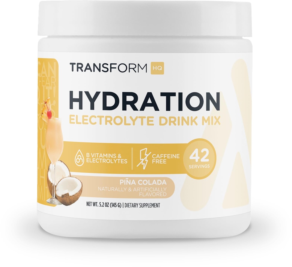 TransformHQ Hydration 42 Servierungen (Pina Colada) - Elektrolyte, Psychische Klarheit, Vitamine