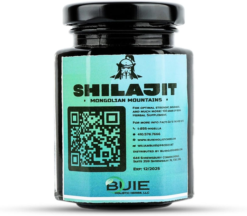 Authentic Mongolian Shilajit | from Altai Mountains | Pure Shilajit Resin | Natürliche Quelle von Fulvic Humic Blend | Ayurvedic Rasayana Rejuvenation Kräuterergänzung | 100 GMS (3.5 Fl oz)