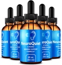 (5 Pack) NeuroQuiet Drops – Official Hearing Support Formel mit All-Natural Zutaten, um Ear Wellness, Premium Gotas Review (150 Portionen)