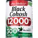 Estratto di radice di cohosh nero di FITO MEDIC 12000 mg Equivalente, Supplemento di erbe per le donne, 300 capsule
