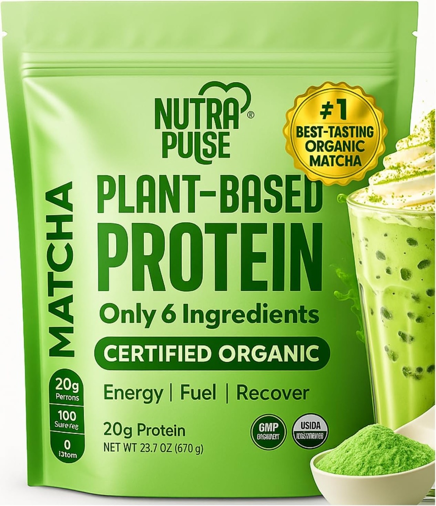 Veganes Proteinpulver – 20g Organisches Pflanzen-basiertes Protein – Low Carb, Glutenfrei, Sojafrei, Dairy-Free – Kein Zucker, keine künstlichen Süßungsmittel – Smoothie, Backen & Kochen Freundlich – 1 Packung