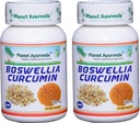 Planet Ayurveda Boswellia Curcumin, 500mg Veg Capsules - 2 Bottles