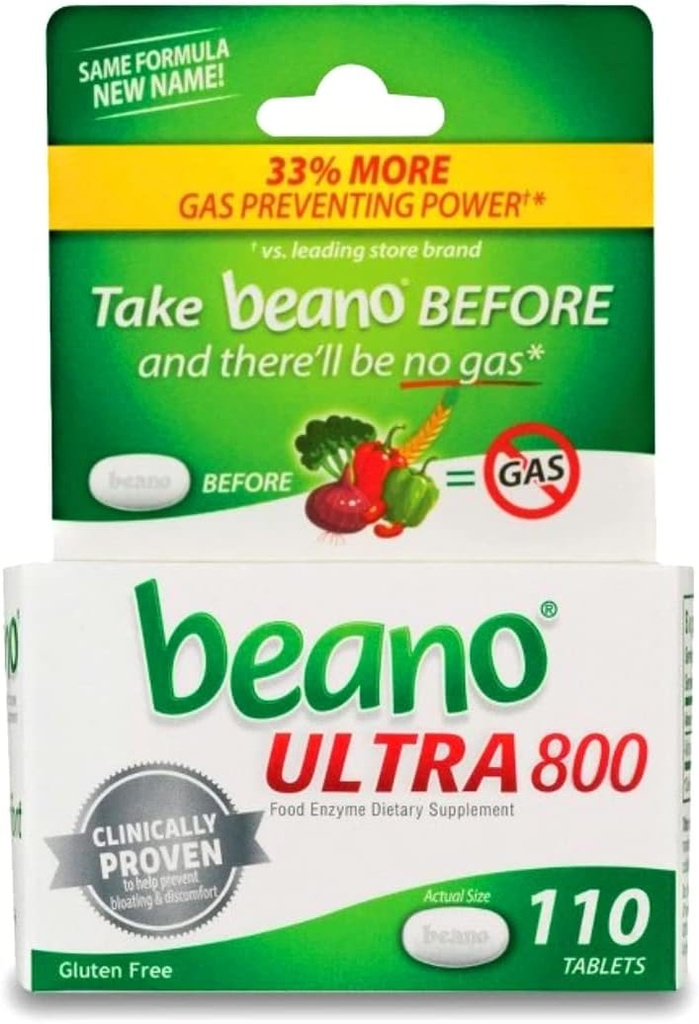 beano174; Integratore alimentare Enzime Tablets - 110ct