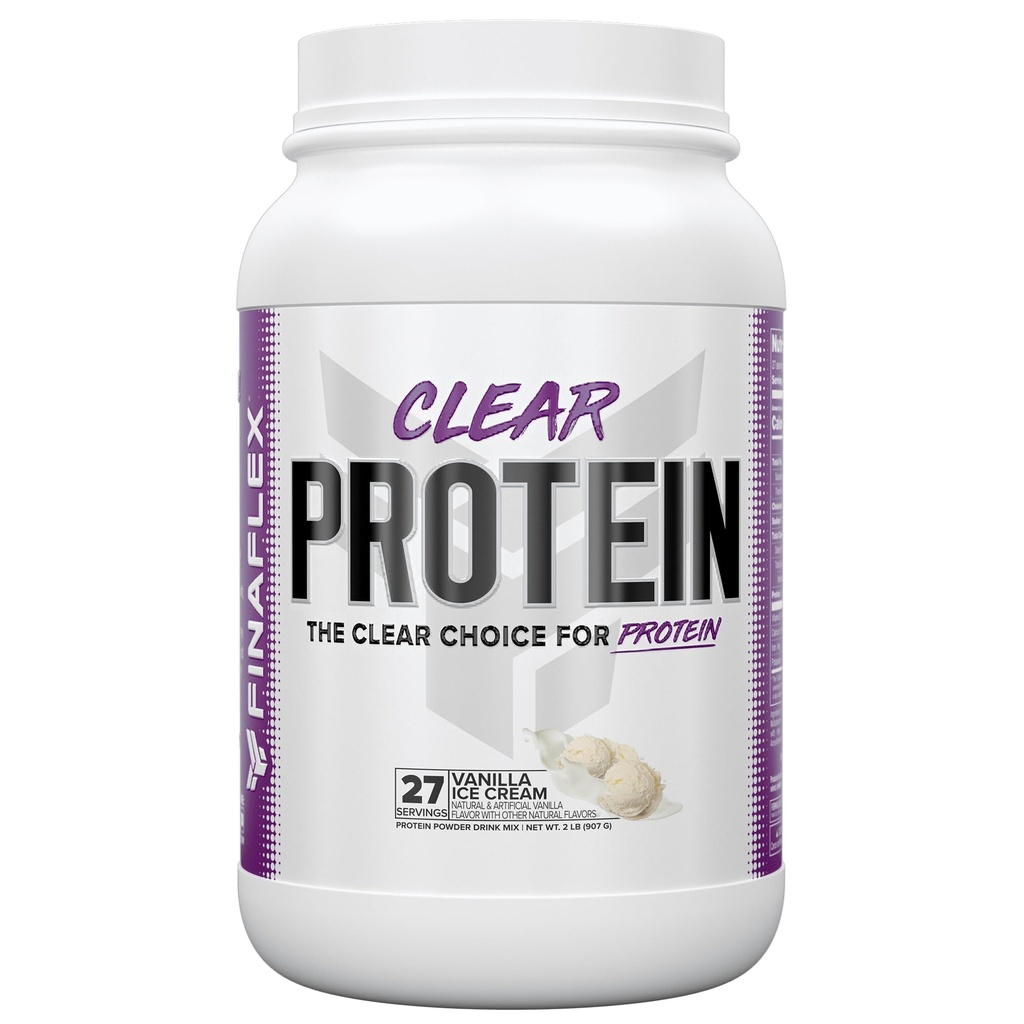 FINAFLEX Clear Protein, Vanilla - 2 lb - Promuove le prestazioni muscolari e la crescita - Gusto al latte - Carbo basso, Basso grasso & Gluten Free - 27 Serve