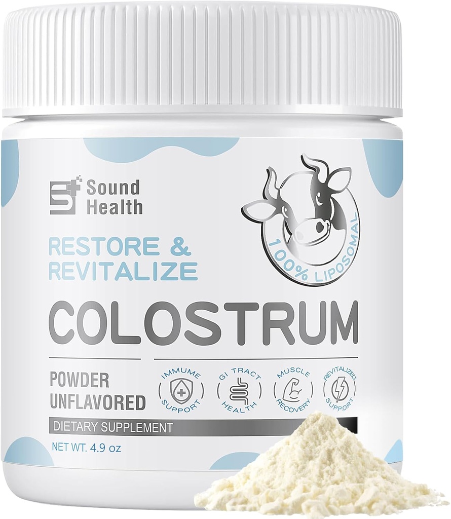 Colostrum Supplement Pulver für Menschen - Bio-Brand Colostrum Supplement für Gut Gesundheit, Haarwachstum, Schönheit - Unflavored (73 Servierungen)