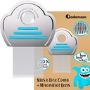 Adamson Lice Comb - Acciaio inossidabile Lice Comb per bambini - Efficace Nit Comb - Lice Combs per capelli spessi - Durevole e facile da pulire - Peine para Piojos y Liendres para Niñas