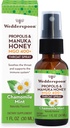 Wedderspoon Propolis and Manuka Honey Throat Spray, Camomilla & Mint, 1 Fl Oz (Pack of 1), Sore Throat Relief, Natural Immune Support
