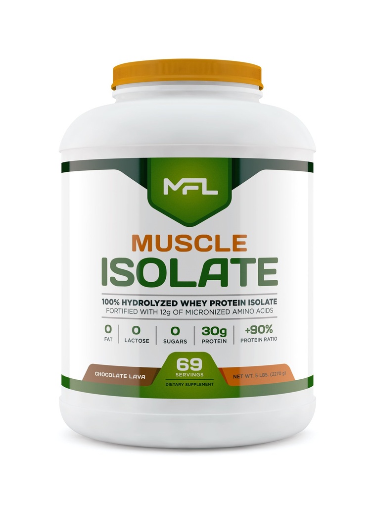 MFL 100% Isolare Protein l 30g di Proteine l 12g Aminoacidi l Keto Friendly l Carbi bassi l 5 lbs. (Chocolate Lava)