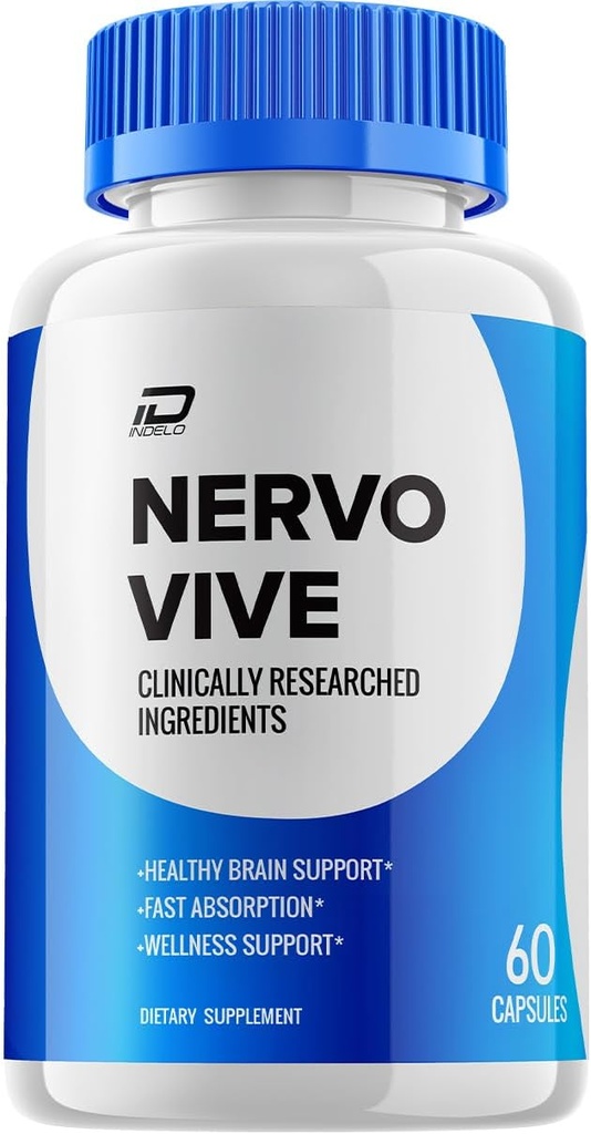 Nervo Vive Brain Supplement Kapseln – NervoVive All-Natural Maximum Strength Formula für Enhanced Memory and Focus Pills, Vive Nervo Support und Bewertungen (1 Pack – 60 Kapseln)