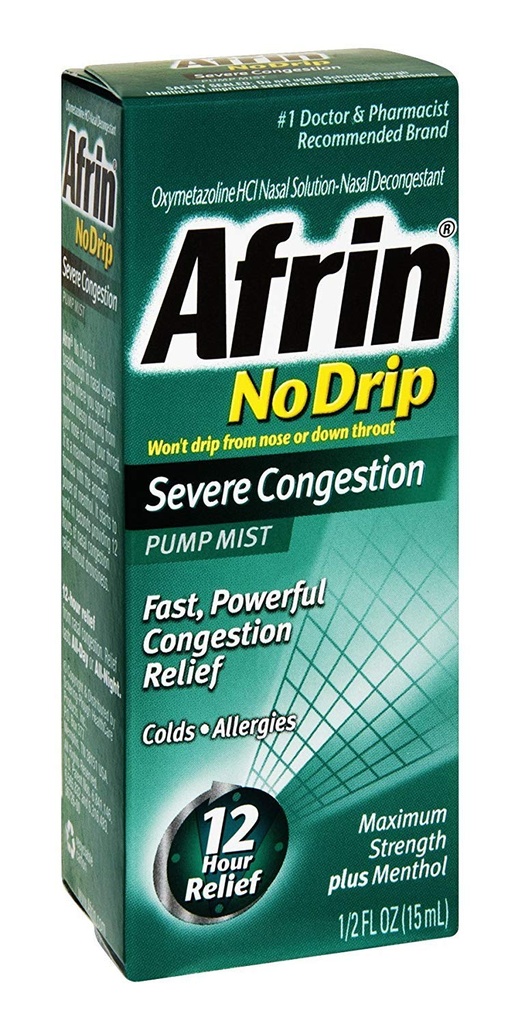 Afrin No Drip Pompe à congestion sévère Mist 15 mL (paquet de 6)