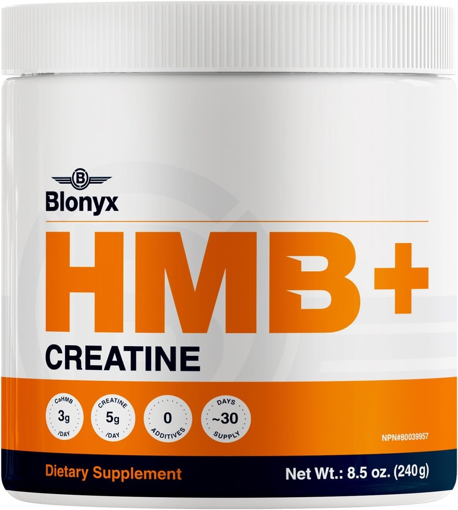 HMB + Integratore Creatina - 3g HMB giornaliero per una maggiore resistenza, potenza e recupero, ideale per atleti ad alta intensità, alimentazione di 30 giorni
