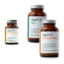 Ensemble santé des os ALGAECAL - D3 Complète (1000 UI) + K2, vitamine E, vitamine A et calcium à base végétale cliniquement soutenu pour augmenter la densité des os