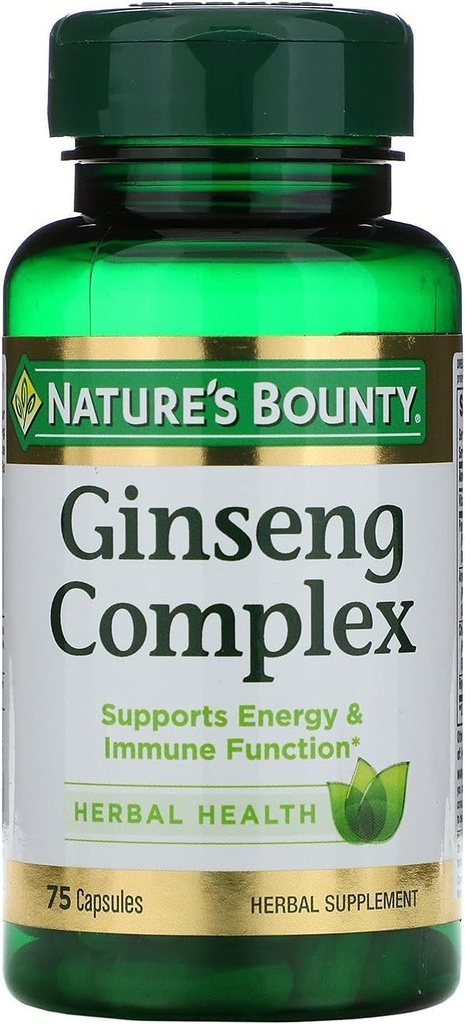Bounty Ginseng Complex Plus Royal Jelly Capsules 75 ea (paquet de 6)