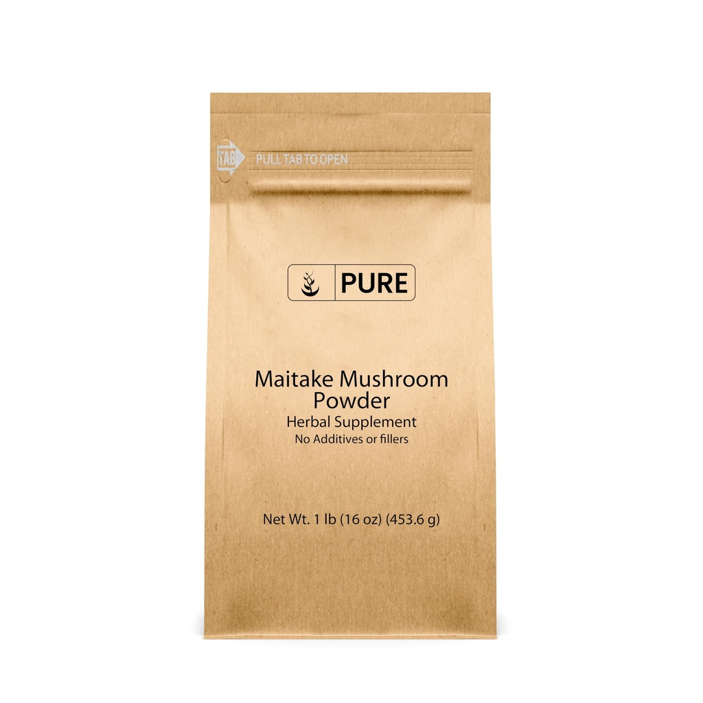Pure Original Zutaten Maitake Pilzpulver (1lb) Hen-of-The-Woods, Non-GMO, Lab-Verified.