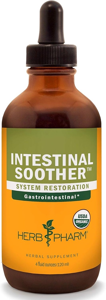 Kräuter Pharm Intestinal Soother Liquid Kräuterformel mit Kurkumaextrakt - 4 Unze
