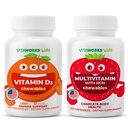 Enfants Vitamine D3 1000 UI Chewables + Multivitamine Chewables Bundle