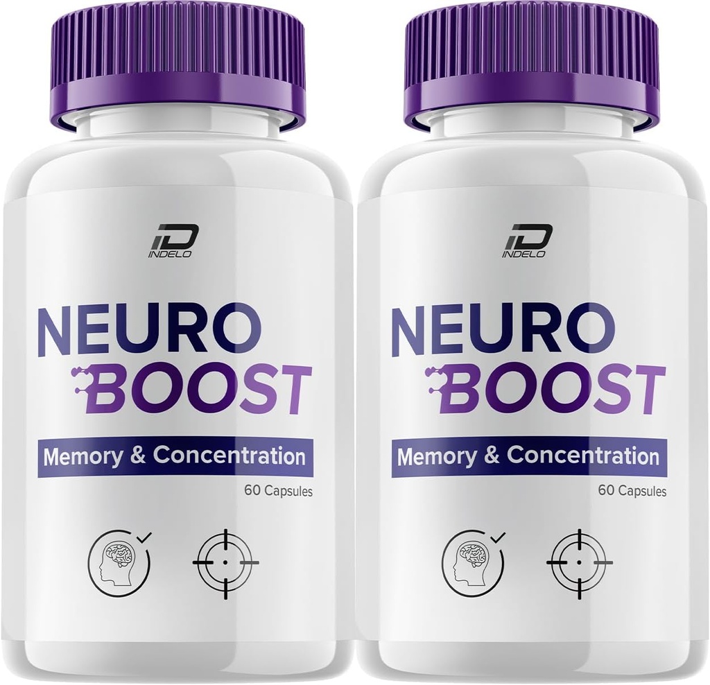 Neuro Boost Focus Supplement, Neuro Boost IQ Memory Focus und kognitive Unterstützung, Neuro Booster Pillen Nootropic, NeuroBoost to Boost Memory, Neuro Boost Vitamin Reviews (2 Pack - 120 Kapseln)