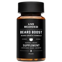 Live Bearded Beard Boost - Bartwachstum Vitamine für Männer mit Biotin, Collagen, Silica, Fo-Ti Root - Gesichtshaarwachstum für Männer, Made in USA | 30-Day Supply