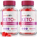 NutraRize (Pack mit 2 Pure Slim Keto + ACV Gummis für erweiterte Gewichtsverlust, maximale Festigkeitsergänzung (120 Gummi)