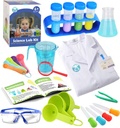 UNGLINGA Kids Science Experiment Kit avec lab Coat Costume scientifique Habiller et jouer au rôle Jouets Cadeau pour garçons filles Enfants Fête d'anniversaire de Noël