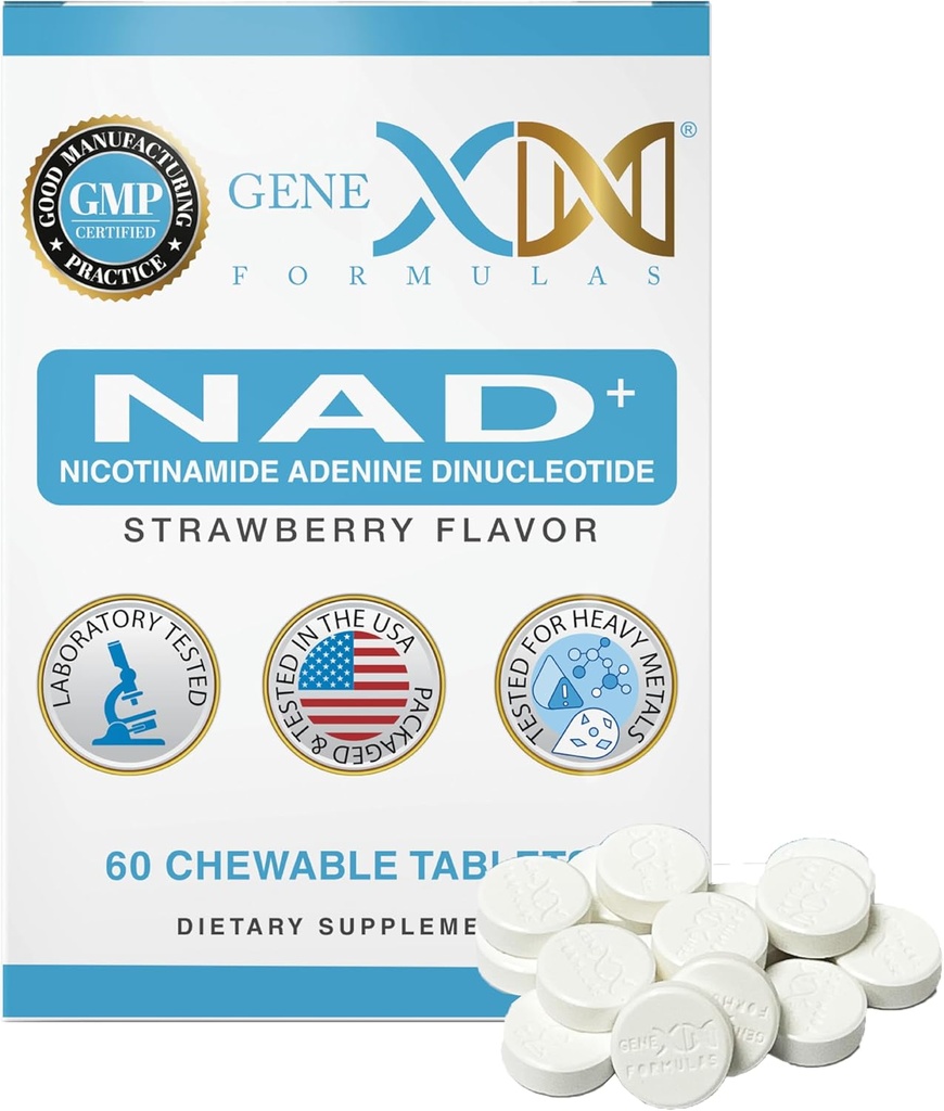 Formules Genex 500mg NAD+ Comprimés à croquer (60 comprimés - 30 portions)