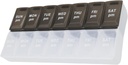 Organizzatore di pillole settimanali AM PM, ShysTech Large Pill Case Pill Box per pillole/Vitamin/Supplements/Medication (nero/bianco)
