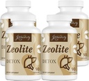 Zeolite Detox Capsule, Organic Activated Charcoal, Bentonite Clay, 1-2 μm Clinoptilolite, Assorbimento massimo, Gut Liver Detox Cleanse Full Body for Women Men, 360 Capsule