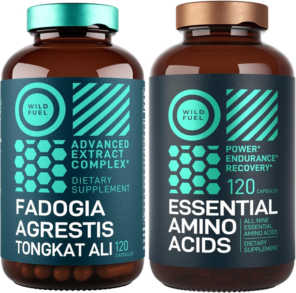 WILD FUEL Fadogia Tongkat Ali Supplement und essentielle Aminosäuren Muskel- und Kraftunterstützung Bundle