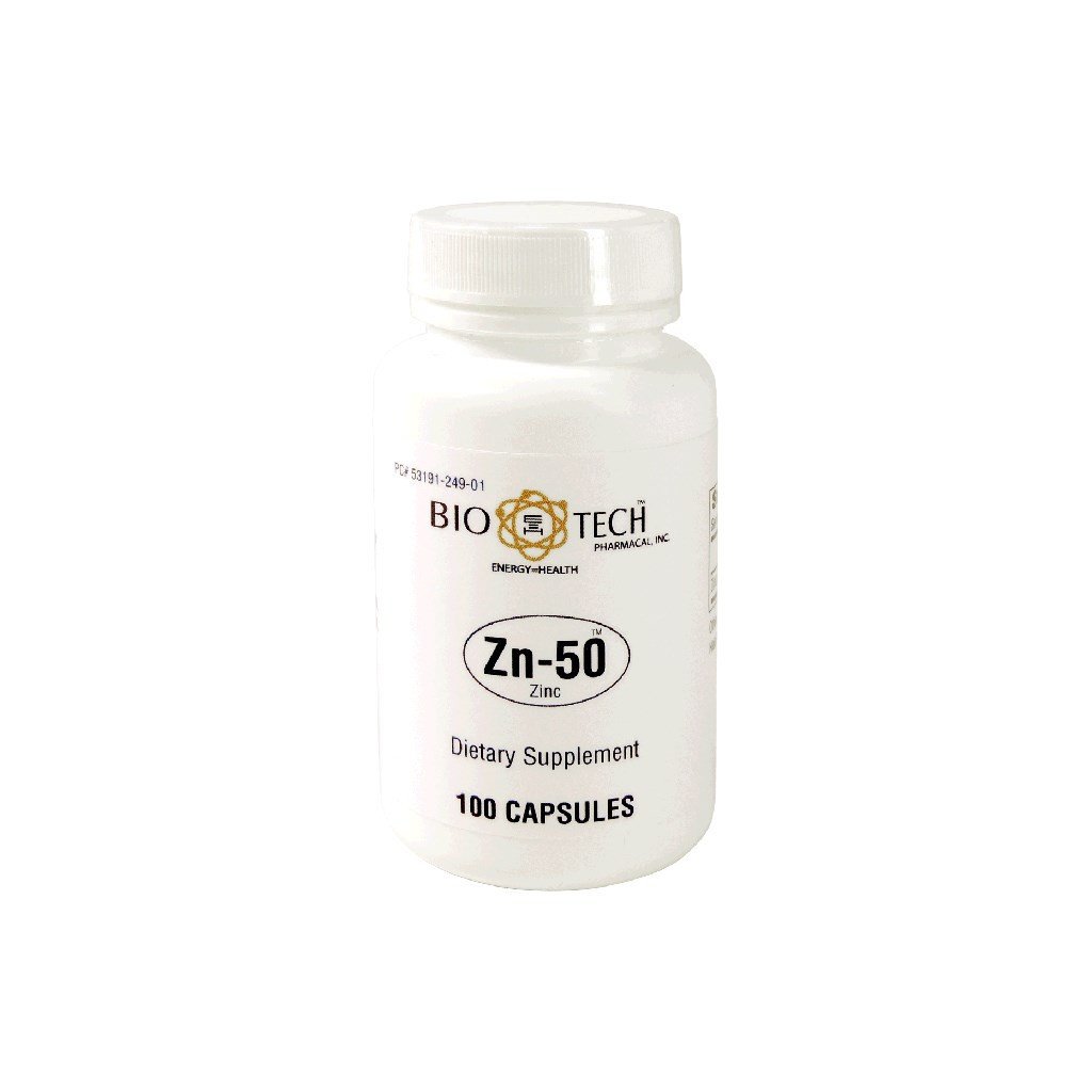 Bio-Tech - Zn-50 Gluconate de zinc 50 mg 100 capsules