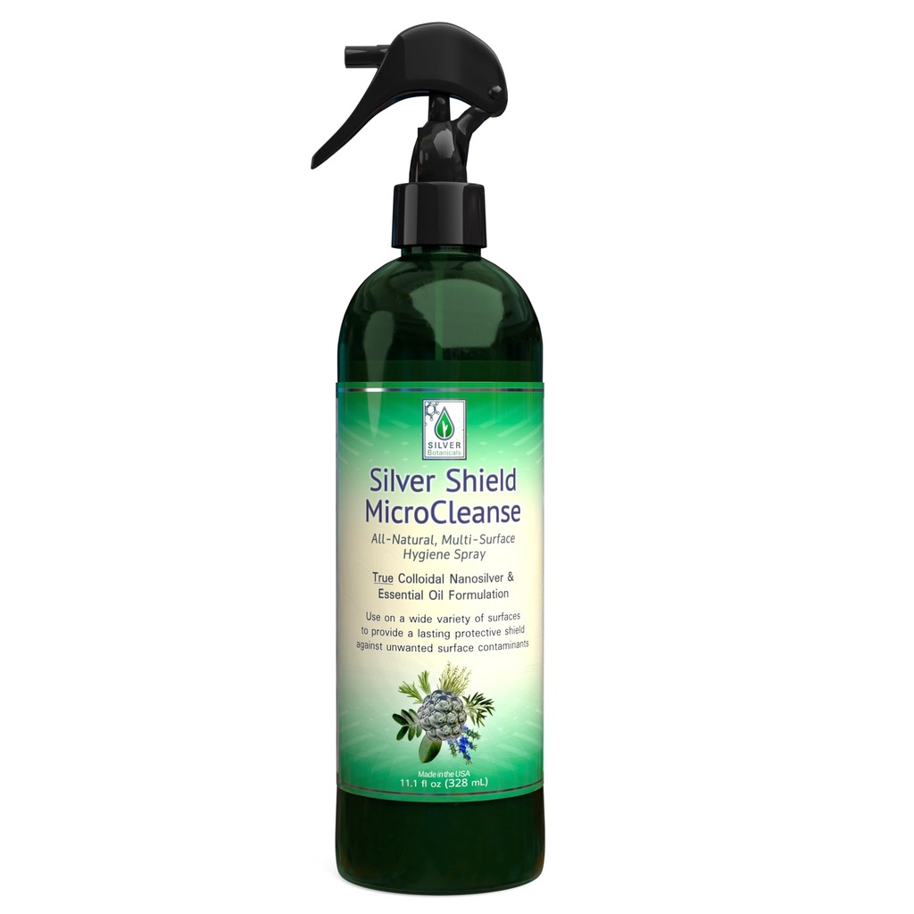 Sanitizer de Bouclier Argent, All Natural Colloïdal Silver MicroCleanser, 12 oz.