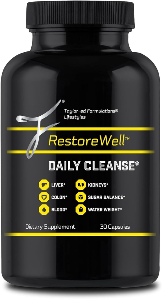RestoreWell Daily Cleanse - purificare e rivitalizzare il corpo - fegato, colon, sangue, pulizia renale