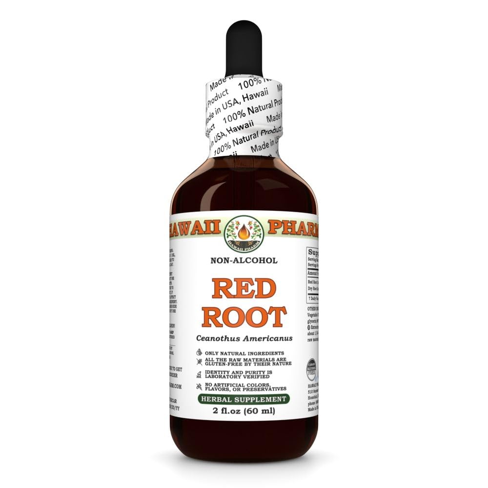 Hawaii Pharm Red Root Alcohol-Free Extract, Glycerite für Herz und lymphatic Wellness, fördert Verdauungskomfort, hilft Entgiftung, unterstützt Gut Balance und Nährstoffabsorption - 2 fl.oz