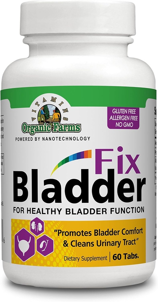Fermes biologiques Vitamines Fix Bladder - 60 comprimés - Supplément alimentaire 100% naturel