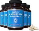 Zentastic Magnesium Complex - 600 Magnesium Kapseln - Chelat Magnesium Glycinat, Malat, Taurat & Lactat - Unterstützung von Knochen, Muskeln